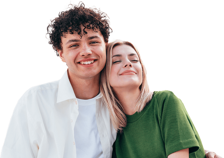 Confident young boy with a backpack, standing and facing forward